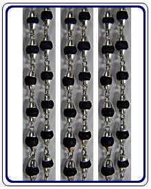 Real Black Tulsi Mala With Silver Cap-TS01